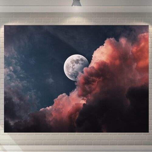 Pink Colorful Clouds Tapestry Universe Wall Hanging Room Dorm Tapestries Home Psychedelic Kawaii Room Decoration Mural Tapiz