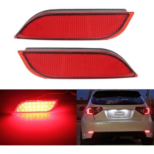 Niscarda Car LED Rear Bumper Reflector Light Aotu Driving Brake Fog Trim Tail Lamp For Subaru Impreza WRX Legacy Exiga Levorg