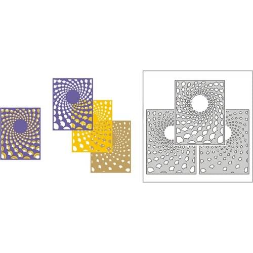 New 2021 Layering Sector Swirl Plate Metal Cutting Dies for DIY Scrapbooking and Card Making Decorative Embossing Craft No Stamp