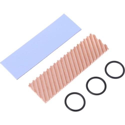 Pure Copper Heatsink Cooler Heat Sink SSD Thermal Pad for M.2 2280 PCI-E NVME