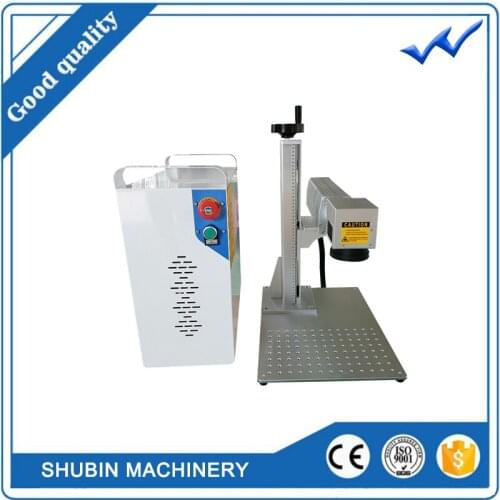 Auto focus optional 50W Fiber Laser Marking Machine From with rotary axis