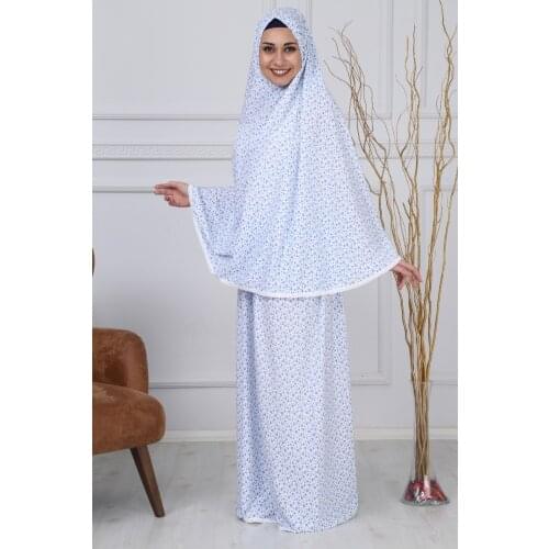 Wholesale 10 Pcs Set Muslim Full Cover Prayer Abaya Dress Islamic Traditional Cotton Female Thin Set Ramadan Random Color