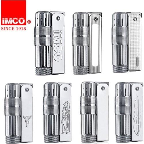 Original IMCO Gasoline Lighter Austrian Retro 6700 Grinding Wheel Metal Stainless Steel Windproof Mechanical Smoking Accessoies