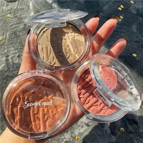 Makeup Face Blush Palette Highlighter Bronzer Powder Palette Glow Face Contour Shimmer Powder Illuminator Cheek Blusher Cosmetic