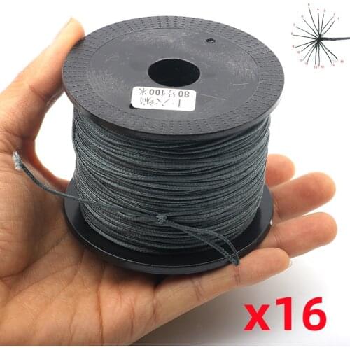 Rompin 16 Strands 100M PE Braided Fishing Line 40-700LB Multifilament Fishing Wire Smooth carp Fishing line sea boat big fish