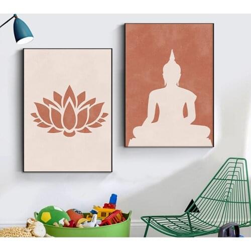 Nordic inkjet print poster canvas yoga meditation Buddha art abstract porch decorative painting living room bedroom