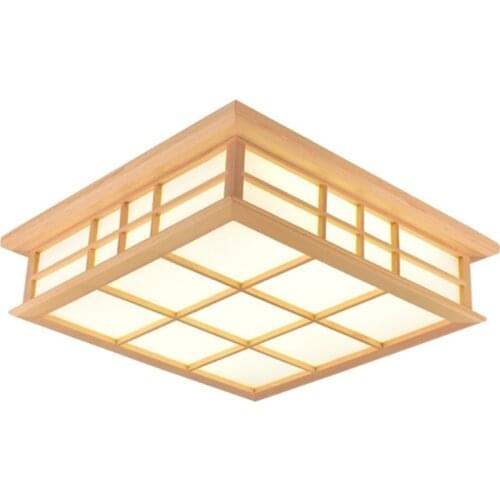 Ceiling Lights Japanese style ceiling lamp led solid wood lighting fixture tatami living room bedroom ceiling lamps