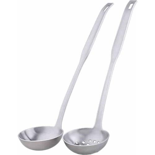 304 stainless steel home kitchen thickened hot pot long handle soup spoon and colander