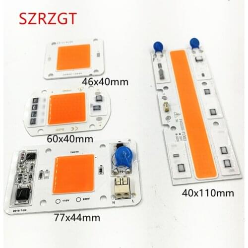 50W Full Spectrum LED COB chip DC12V 32V, Integrated Smart IC Driver 220V 110V 380-840NM LED COB chip DC12V, Integrated Smart IC
