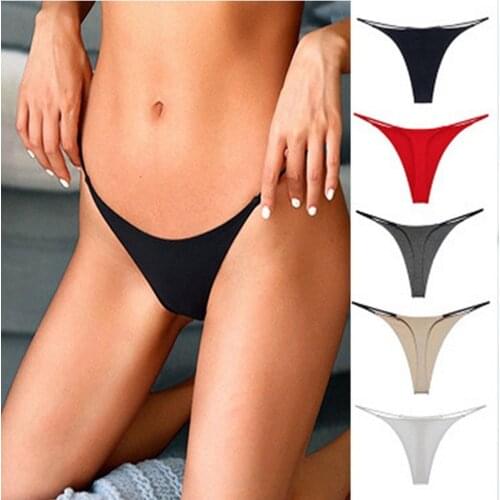 Sexy Panties Hot Sale High Quality Womens Basic Elastic Comfortable Sexy Solid ColorPrint Underwear For Dropshipping