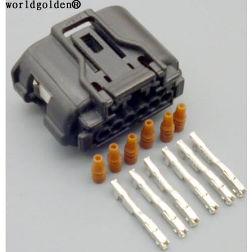 Worldgolden 6 Pin/Way Female Waterproof Accelerator Pedal Sensor Connector Plug Socket For Subaru Toyota 12303 6189-1083