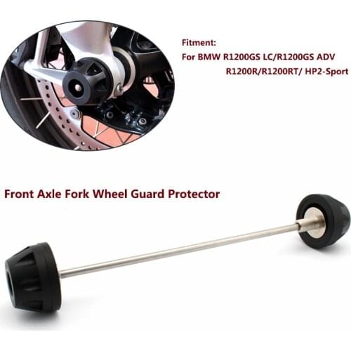 Front Axle Fork Wheel Guard Protector For BMW R1200GS LC /ADV , R1200R / R1200RT / HP2 SPORT Crash Slider Cover Motorcycle