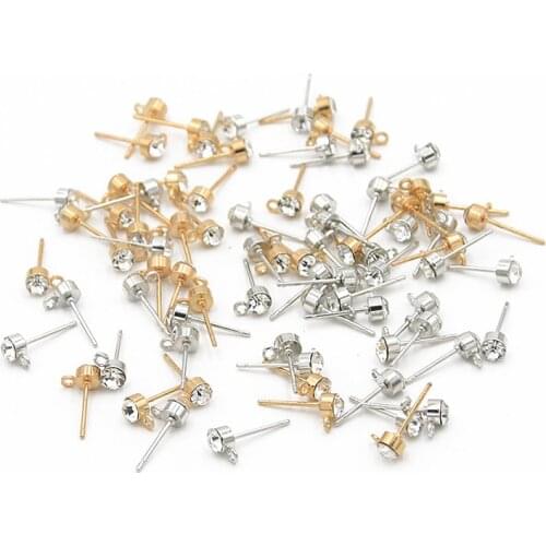 60pcs 6*15mm 2 Color DIY earring buckle accessories jewelry to make iron hook earrings line jewelry