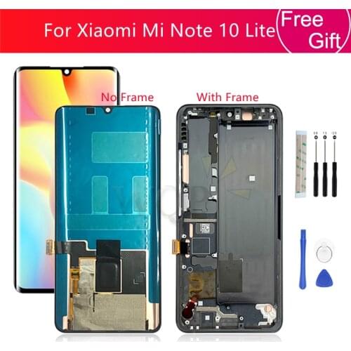 For Xiaomi Mi Note 10 Lite lcd M2002F4LG lcd Digitizer Assembly for mi note10 Lite Display Touch Screen replacement Repair parts
