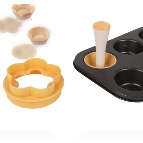 1PC Dough Egg Tart Shells Mold DIY Professional Burr-free Handle Smooth Rapid Prototyping Pastries Biscuit Cupcake Mold