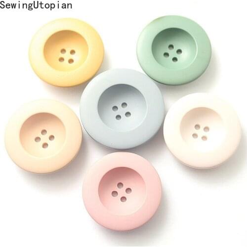 10PCS 4-Holes Plastic Buttons for Clothing Women Wear Suit Decorative Coat Sewing Resin Button Garment DIY Accessories 25mm 30mm