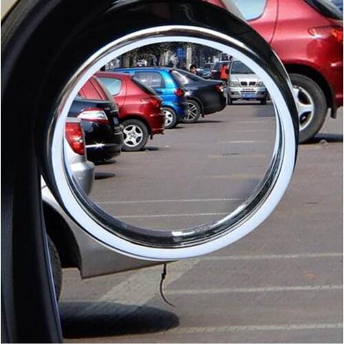 2 PCS Car Vehicle Blind Spot Dead Zone Mirror Rear View Mirror Small Round Mirror