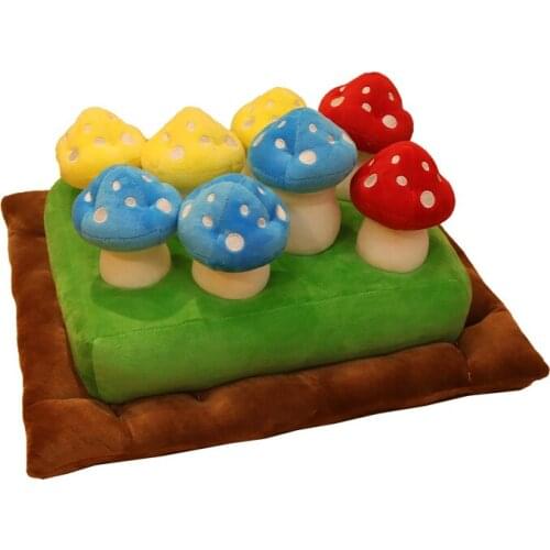 30*40cm Mushroom Picking Game Baby Educational Toys Pick Off 8pcs Mushrooms In Glass Floor Creative Stuffed Toys for Kids