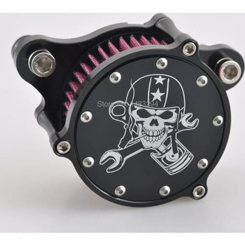 Aluminum Air filter Cleaner System Performance Air Cleaner Kit Repairman Skull Style Fits For Harley Sportster 1200 883 91-16