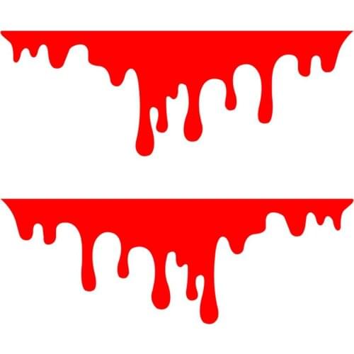 2Pcs Car Red Blood Stickers Decoration Household Window Stickers Halloween Theme Styling Decals Decorative Glass Car Stickers