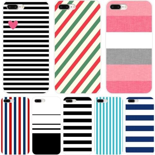 Case For iPhone 6 S 6S 7 8 X XR XS Max Soft Silicone White Black Stripes Back Cover For Apple iPhone 8 7 6S 6 S Plus Phone Case