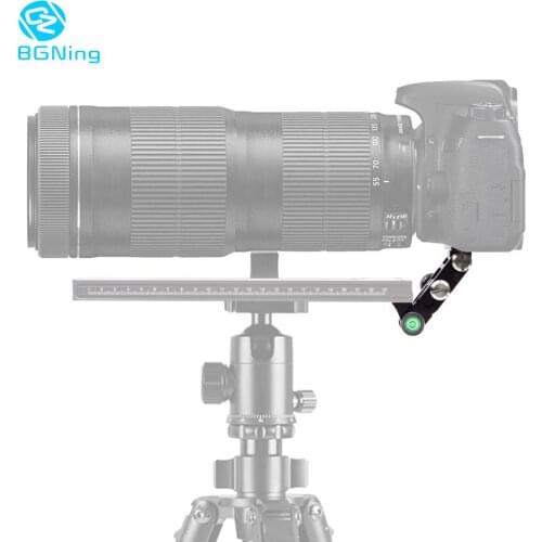 BGNING Aluminum Telephoto Zoom Lens Holder for Long Focus Camera Support Bracket Quick Release Plate for Bird Watching Tripod