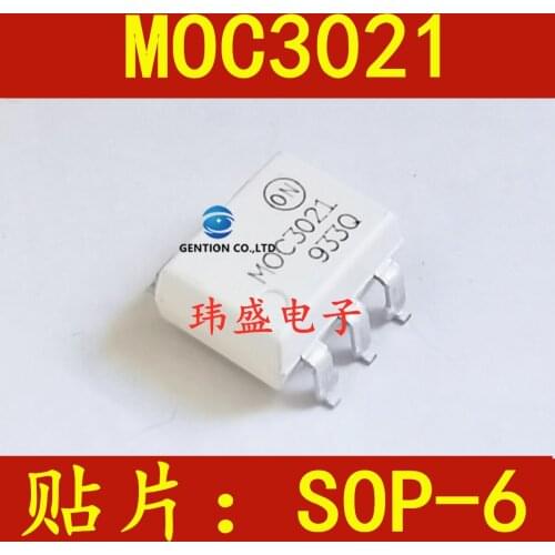 10PCS MOC3021 MOC3021SRM SOP-6 photoelectric coupler thyristor drive light coupling in stock 100% new and original