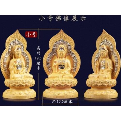 GOOD Greco-Buddhist HOME OFFICE Talisman efficacious Protection # Southeast Asia GOLDEN GUAN YIN Buddha statue-FREE SHIP