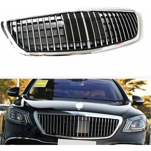 Chrome Front Style Grille for Benz S-Class W222 S320 S350 2014-2019