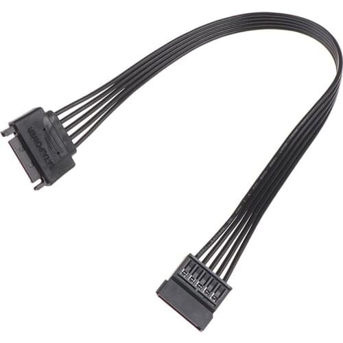 30CM SATA 15pin Male to Female Power Extension Cable HDD SSD Power Supply Cable for PC Stock KOQZM