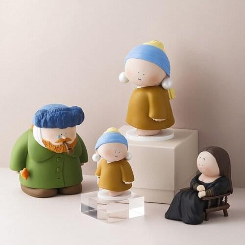 Creative Artist Figurines Animated Drawing Table Animation Character Nordic Model Home Decoration Room Accessories Be Present