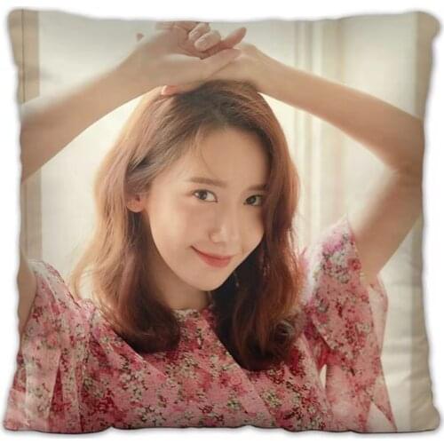 Lin Yuner Pillowcase Star Photo Poster Cushion Cover Souvenir Throw Pillow Cover Home Decor Cheer Call Cojines Decor Para Sofa