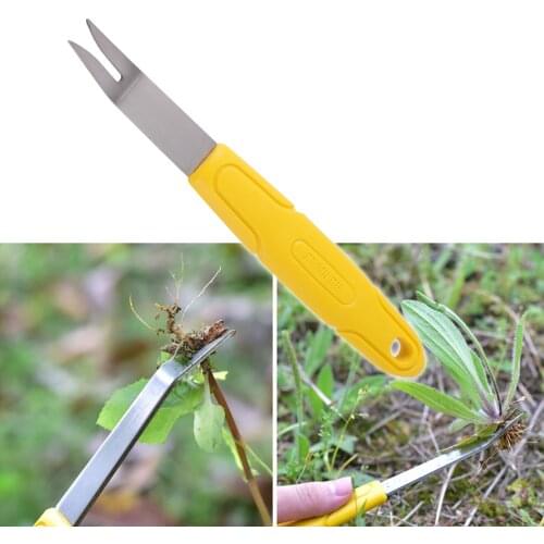 Mini Stainless Steel Weeder Grass Fork Hand Tool Weeding Shovel Weeder Seedling Transplant Digging Vegetable Gardening Tools
