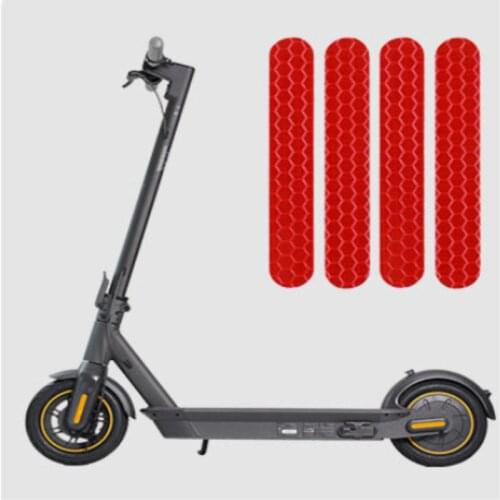 Front Rear Wheel Cover Eflective Sticker for Ninebot Max G30 Electric Scooter Warning Dustproof Reflective Sticker