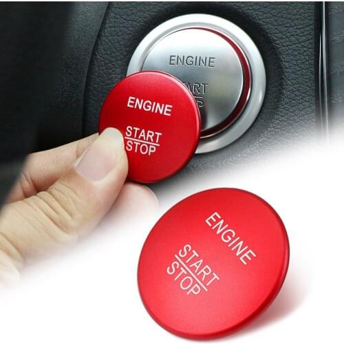Stickers For Mercedes Benz A B C GLC GLA CLA ML GL Class W176 W246 W205 X253 X156 C117 Engine Start Button Carbon Fiber Cover