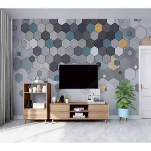 Custom papel parede Nordic modern minimalist abstract geometry for living room bedroom sofa background wall decoration wallpaper