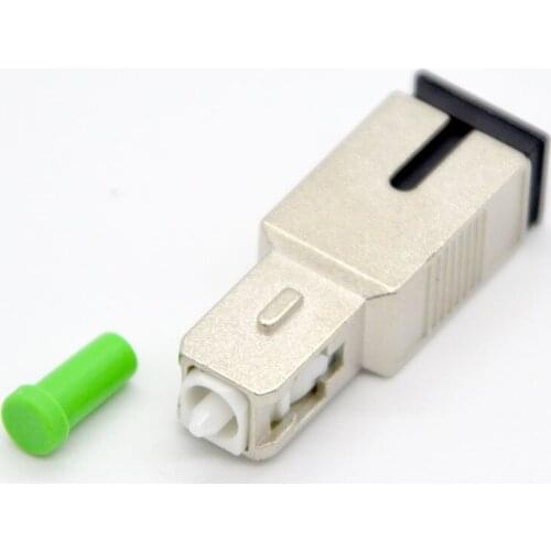 10pcs NEW Optic Fiber Connector Single Mode 9/125 SC/APC Female-SC/UPC Male Fiber Optic Adapter Flange Coupler Wholesale