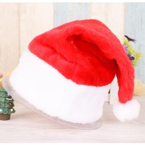 Christmas Decorations For Home 2017 Santa Hat Red Color Christmas Hat for Kids and Adults
