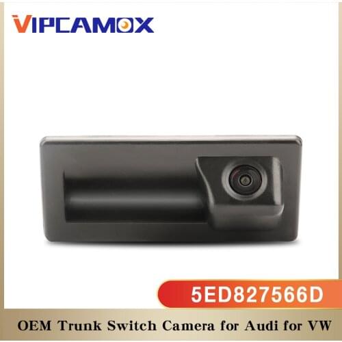 OEM CVBS Trunk Switch Handle Camera with Green Static Trajectory for VW for AUDI Waterproof Reverse Parking Camera 5ED 827 566D