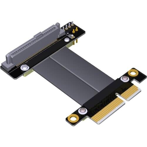 U.2 Interface U2 to PCI-E 3.0 x4 SFF-8639 Solid State Riser Card Transfer Extension Flexible Cable PCIe 4x For NVME U.2 SSD