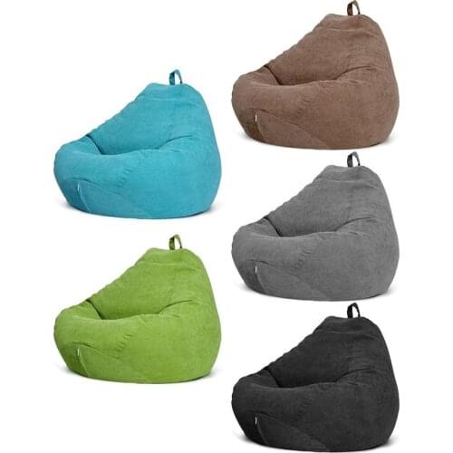 Corduroy Lazy Sofa Cover Solid For Bean Bag Chair Water Drop Shape Lazy Sofa Cover Living Room Nordic Furniture Accessory Hot