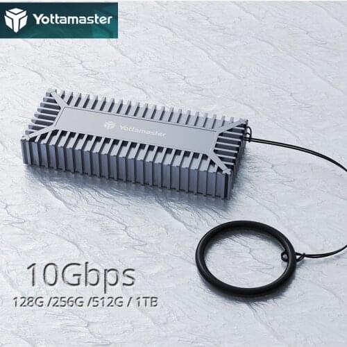 Yottamaster 128/256/512GB/1TB Portable SSD - Up to 980MB/s - USB-C USB3.1 Gen2 External NVMe Solid State Drive - [SOES1]