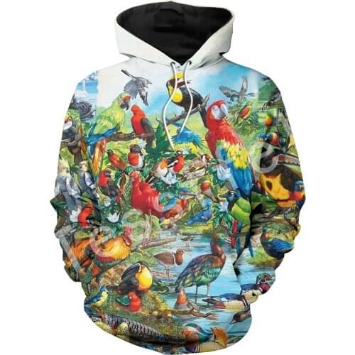 Tessffel Animal parrot Harajuku MenWomen HipHop 3Dfull Printed Sweatshirts/Hoodie/Jacket Casual fit colorful camo Style5