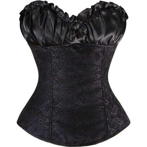 Sapubonva corset top for women for wedding plus size bustier corset vest overbust lingerie sexy halloween costumes corsetto red