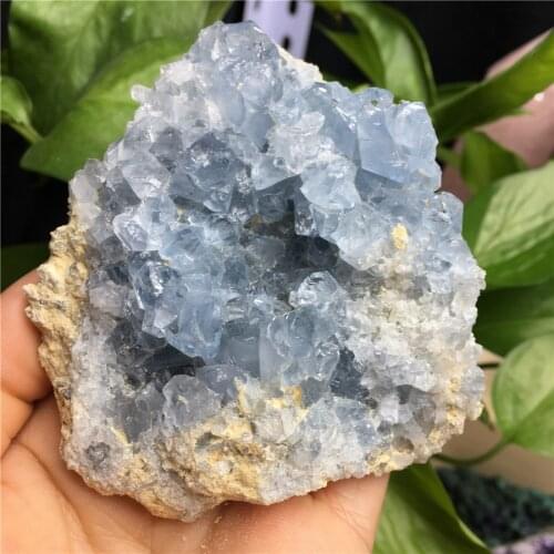 0.1-1.3kg Natural Blue Celestite Large CrystalS Cluster Geode Spirituality Mineral Specimen Home Decor