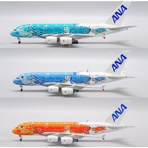 1:500 Scale for A380 Planes Model Airplanes ANA Japan Green Blue Orange Turtle Airlines Alloy Aircraft Plane model collection