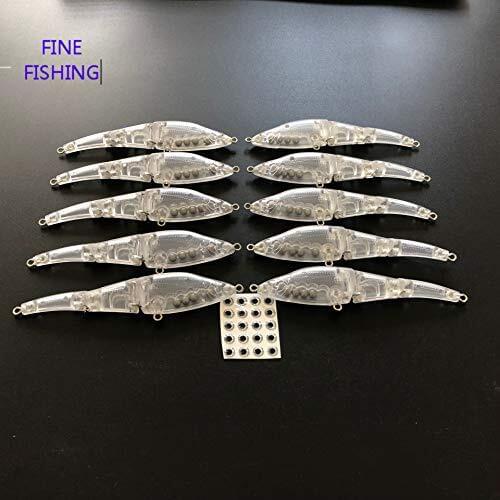 10pcs Unpainted Crank Bait Fishing Lure Body 4 1/10 Inch 3/10OZ Blank Lures 176
