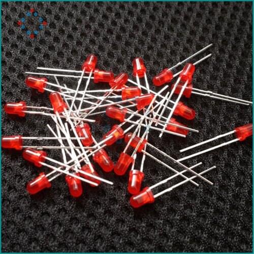 100Pcs LED 3MM RED COLOR RED LIGHT Super Bright