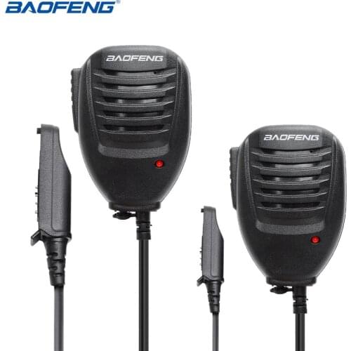 2PCS Baofeng Waterproof Speaker Microphone For BaoFeng UV-9R Plus UV-XR A-58 GT-3WP Waterproof Walkie Talkie Ham Two Way Radio