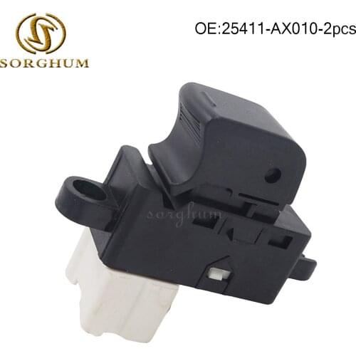 2PCS New 25411-AX010 Left Right Power Master Door Window Switch For Nissan Pathfinder Rogue Versa 25411AX010,DWS-295,1802-488732